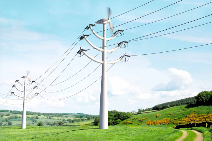 Formboten Hannover eFLUX Hochspannungsmast mit einer integrierter Windkraftanlage Bild-02